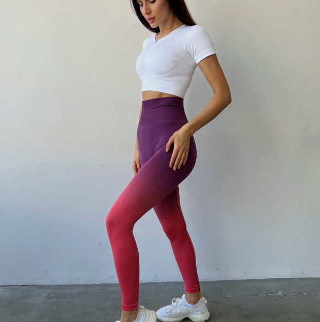 Легінси Фіолетово-Червоні з Push-Up Ефектом