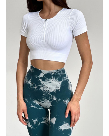 Кроп Топ на Застібці Спортивний Білий