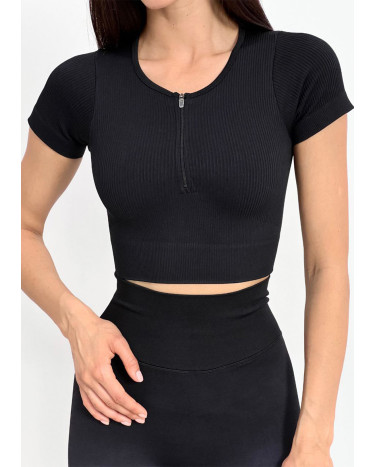 Кроп Топ на Застібці Спортивний Чорний