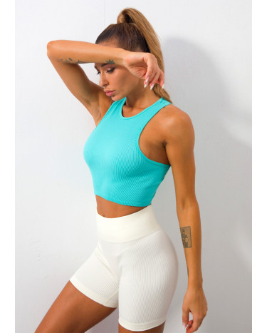 Кроп Топ Спортивний Бірюзовий