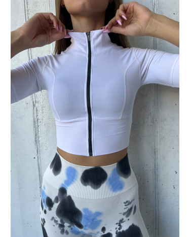 Кофта на Блискавці Біла