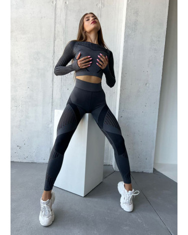 Легінси Темно Сірі з Push-Up Ефектом
