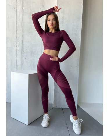 Легінси Бордові з Push-Up Ефектом