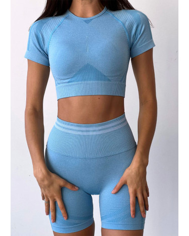Спортивні Шорти Голубі з Push-Up Ефектом
