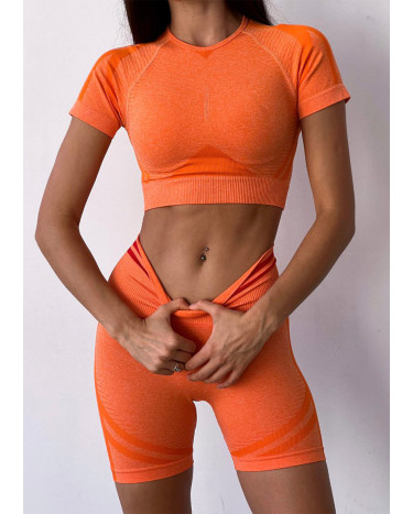 Спортивні Шорти Помаранчеві з Push-Up Ефектом