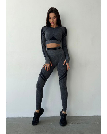 Легінси Темно Сірі з Push-Up Ефектом