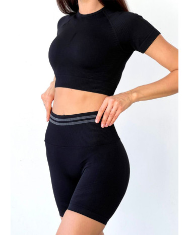 Спортивні Шорти Чорні з Push-Up Ефектом