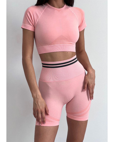 Кроп Топ Спортивний Рожевий