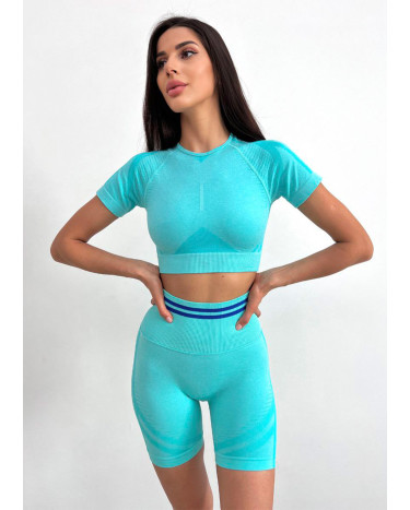 Кроп Топ Спортивний Бірюзовий