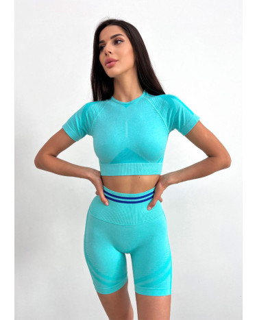 Спортивні Шорти Бірюзові з Push-Up Ефектом