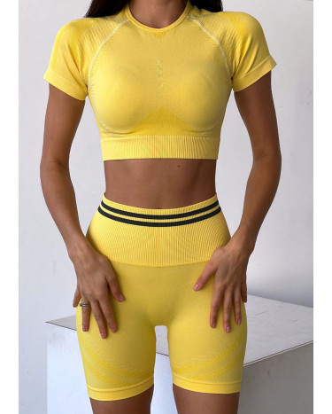 Кроп Топ Спортивний Жовтий