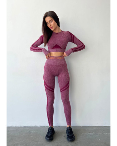 Легінси Бордові з Push-Up Ефектом