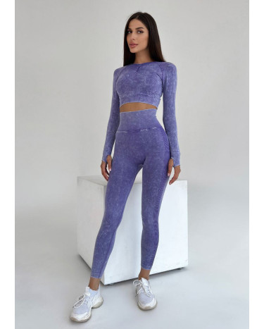 Комплект Легінси з Push-Up Ефектом + Рашгард Фіолетовий