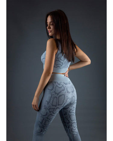 Комплект Легінси + Спортивний Топ Сірий