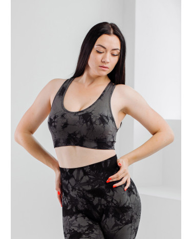 Топ Спортивний Сіро Чорний