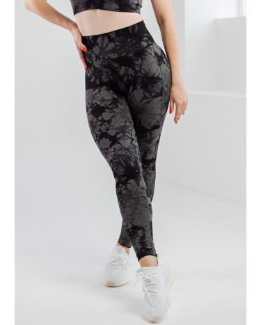 Легінси Сіро Чорні з Push-Up Ефектом