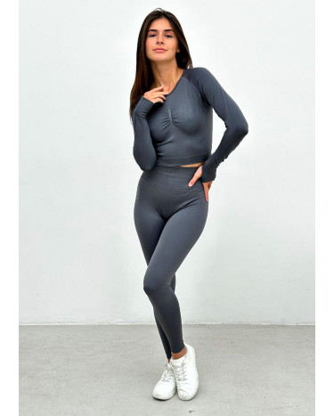 Легінси Темно Сірі з Push-Up ефектом