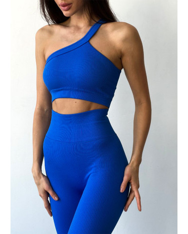 Топ Спортивний Синій в Рубчик