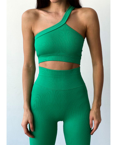 Топ Спортивний Зелений в Рубчик