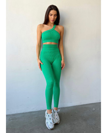 Легінси Зелені в Рубчик з Push-Up Ефектом