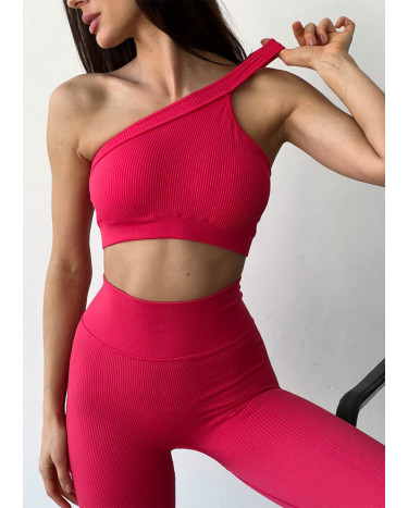 Топ Спортивний Червоний в Рубчик