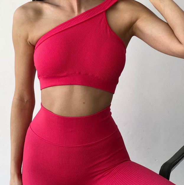 Топ Спортивний Червоний в Рубчик