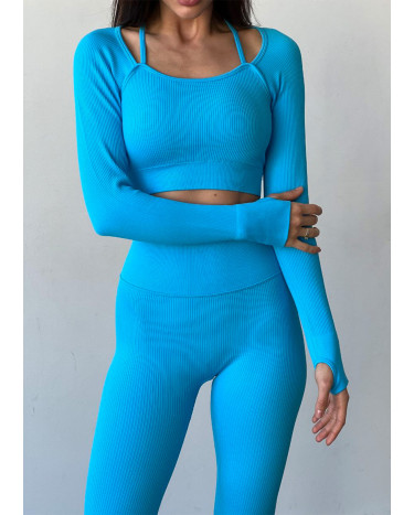 Рашгард Голубий в Рубчик