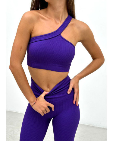 Топ Спортивний Фіолетовий в Рубчик