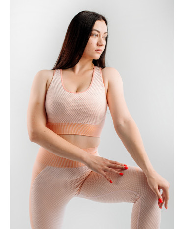 Топ Спортивний Персиковий з Візерунком