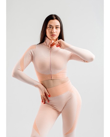 Рашгард на Блискавці Персиковий з Візерунком