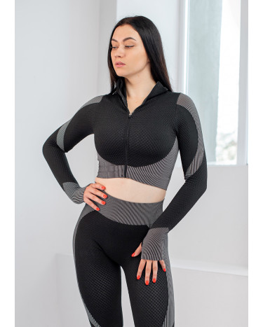 Рашгард на Блискавці Чорно Білий з Візерунком