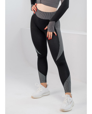 Легінси Чорно Білі з Візерунком
