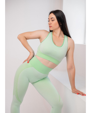 Топ Спортивний Салатовий з Візерунком