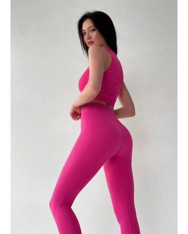 Легінси Рожеві в Рубчик