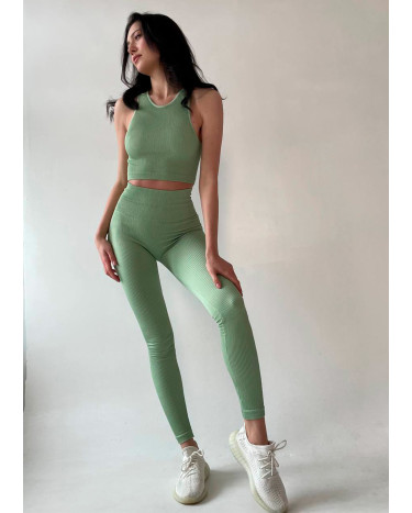 Легінси Оливкові в Рубчик з Push-Up Ефектом