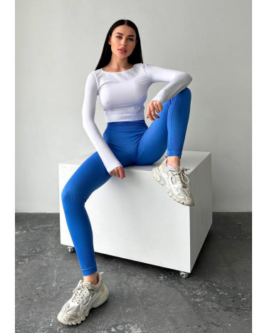 Легінси Сині в Рубчик з Push-Up Ефектом