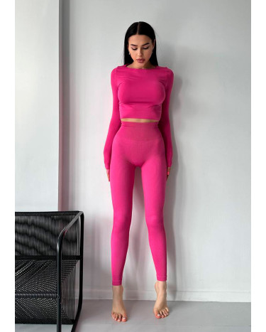 Легінси Рожеві в Рубчик з Push-Up Ефектом