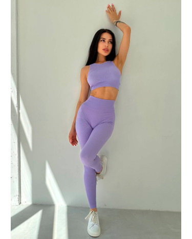 Легінси Лавандові в Рубчик з Push-Up Ефектом