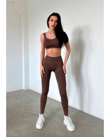 Легінси Коричневі зі Штрипками