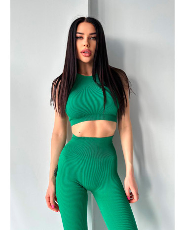 Топ Спортивний Зелений в Рубчик