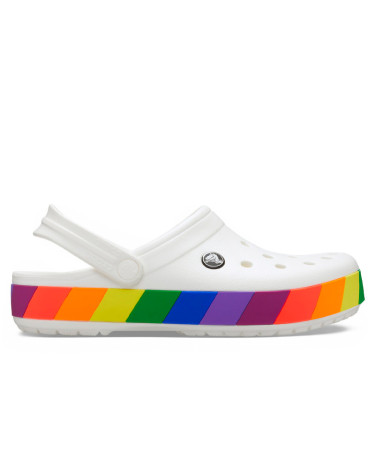 Crocs Crocband Rainbow Block Clog White