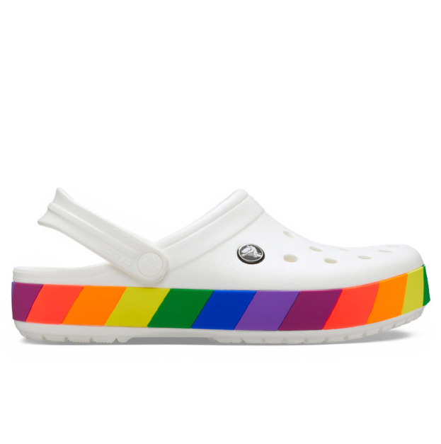 Crocs Crocband Rainbow Block Clog White