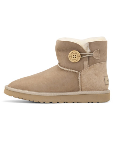UGG Classic Mini Bailey Button Beige