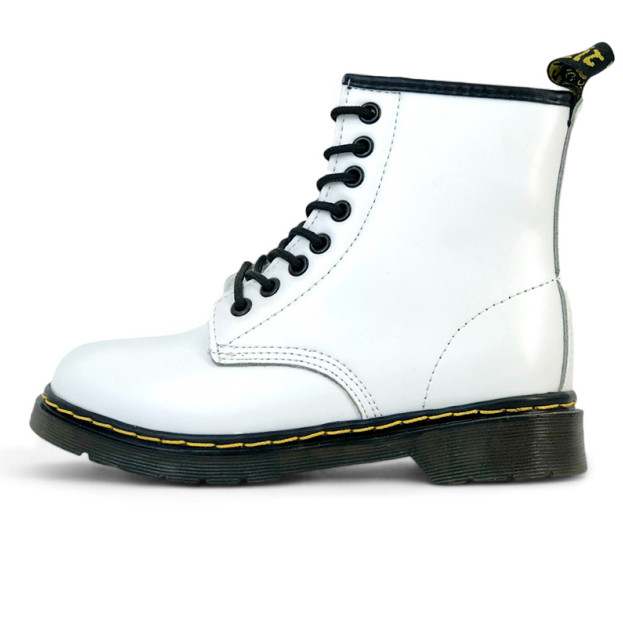 Dr. Martens 1460 Smooth Leather Lace Up Boots White З ХУТРОМ