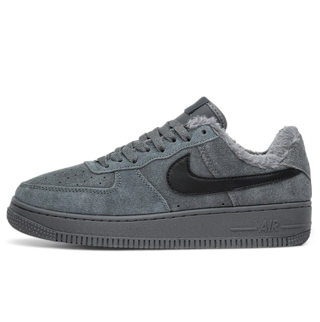 Nike Air Force 1 Low Grey З ХУТРОМ