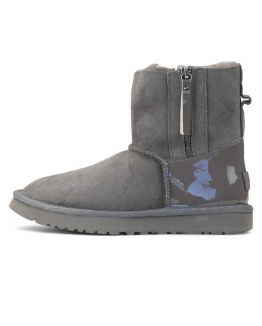 UGG Classic Short Zip Lacquer Gray
