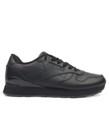 Reebok Classic Leather Black З ФЛІСОМ