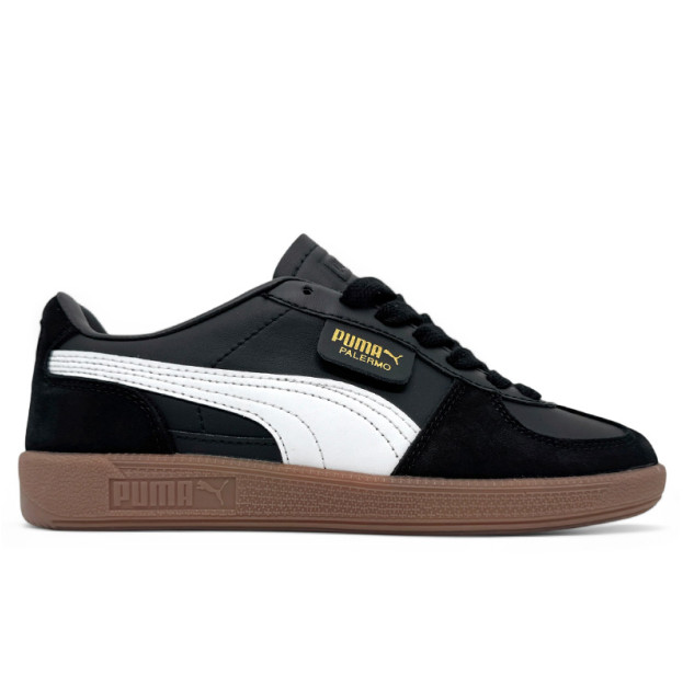 Puma Palermo Leather Black Feather Grey Gum 396464-03