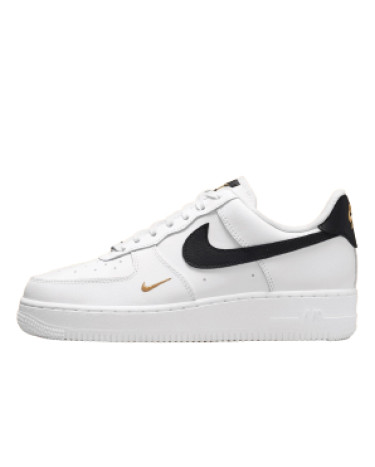 Nike Air Force 1 Low 07 Essential White Black Gold Mini Swoosh CZ0270-102