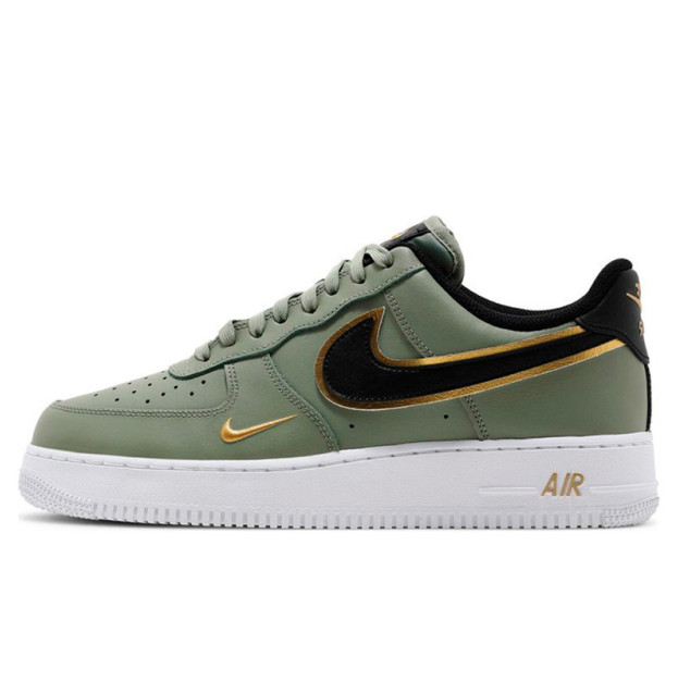 Nike Air Force 1 Low '07 Double Swoosh Olive Gold Black DA8481-300
